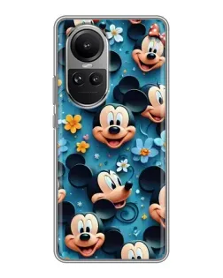 Чехол для OPPO Reno 10 с картинкой «Паттерн Микки и Минни» Чехол для OPPO Reno 10 с картинкой «Паттерн Микки и Минни»