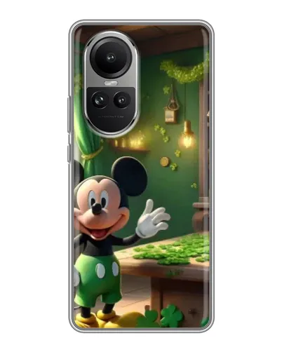 Чехол для OPPO Reno 10 с картинкой «Микки в мастерской»