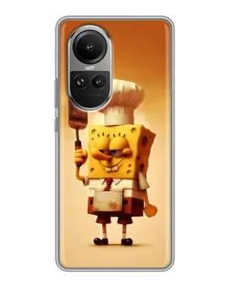 Чохол для OPPO Reno 10 з картинкою «Губка Боб кухар»