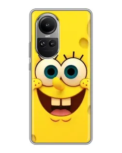 Чохол для OPPO Reno 10 з картинкою «Губка Боб посмішка»