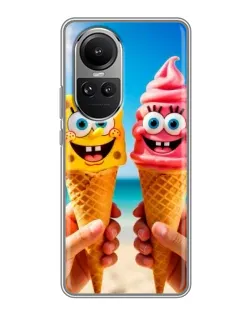 Чохол для OPPO Reno 10 з картинкою «Спанч Боб морозиво»
