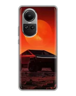 Чохол для OPPO Reno 10 з картинкою «Cybertruck на Марсі»