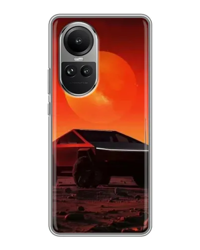 Чохол для OPPO Reno 10 з картинкою «Cybertruck на Марсі»