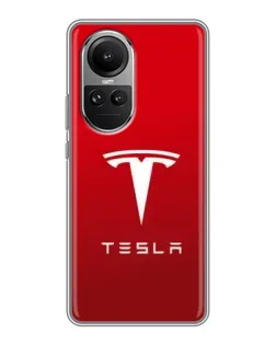 Чохол для OPPO Reno 10 з картинкою «Tesla Red Classic»