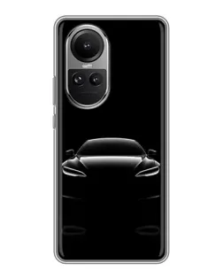 Чохол для OPPO Reno 10 з картинкою «Силует Tesla Night»