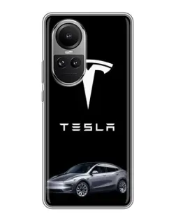 Чохол для OPPO Reno 10 з картинкою «Tesla Model Y»