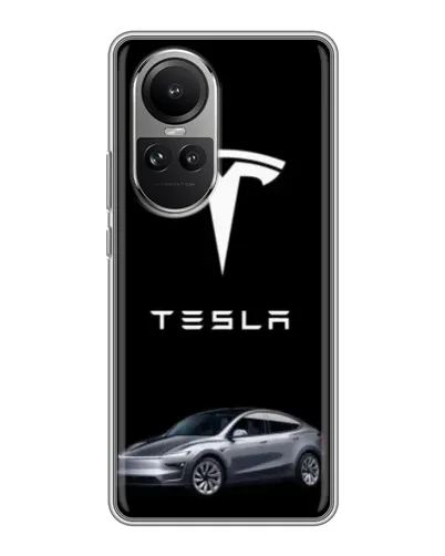 Чохол для OPPO Reno 10 з картинкою «Tesla Model Y»