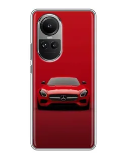 Чехол для OPPO Reno 10 с картинкой «Красный Mercedes AMG»