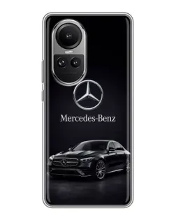 Чехол для OPPO Reno 10 с картинкой «Mercedes — решетка радиатора»