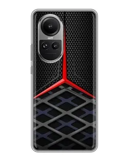 Чехол для OPPO Reno 10 с картинкой «Mercedes Carbon Grid»