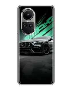 Чехол для OPPO Reno 10 с картинкой «Темный Mercedes AMG»
