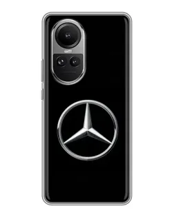 Чехол для OPPO Reno 10 с картинкой «Mercedes классический лого»