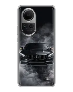 Чехол для OPPO Reno 10 с картинкой «Mercedes в дыму»