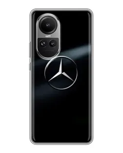 Чехол для OPPO Reno 10 с картинкой «Mercedes на металле» Чехол для OPPO Reno 10 с картинкой «Mercedes на металле»