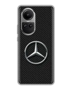 Чехол для OPPO Reno 10 с картинкой «Карбоновый Mercedes стиль» Чехол для OPPO Reno 10 с картинкой «Карбоновый Mercedes стиль»