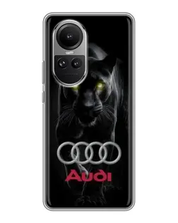 Чохол для OPPO Reno 10 з картинкою «Пантера та Audi»