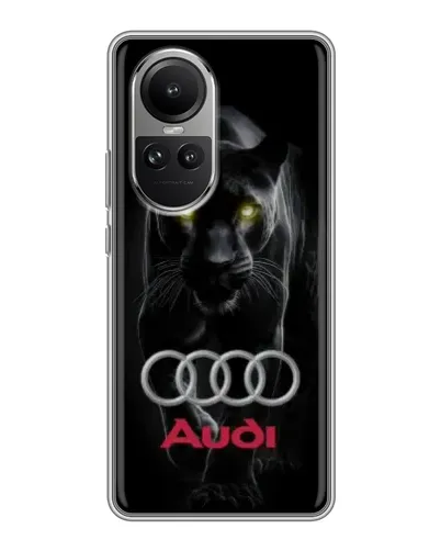 Чохол для OPPO Reno 10 з картинкою «Пантера та Audi»