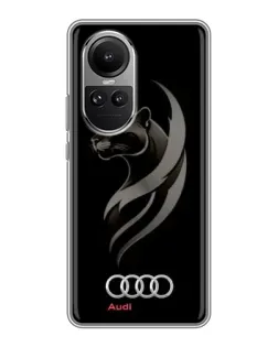 Чохол для OPPO Reno 10 з картинкою «Графіка — пантера та Audi»
