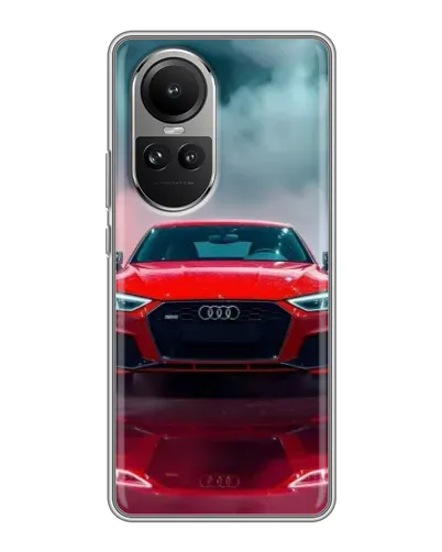 Чохол для OPPO Reno 10 з картинкою «Audi RS — червоний стиль»
