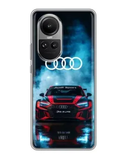 Чохол для OPPO Reno 10 з картинкою «Audi Sport — неон»