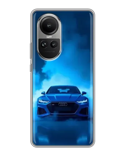 Чохол для OPPO Reno 10 з картинкою «Audi — блакитна енергія»