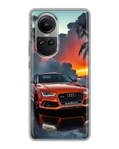 Чохол для OPPO Reno 10 з картинкою «Audi — захід сонця»