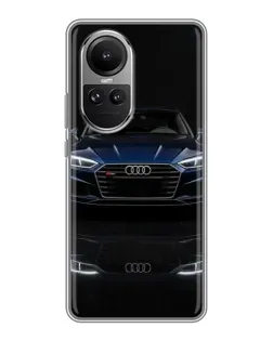 Чохол для OPPO Reno 10 з картинкою «Audi — нічне відображення»