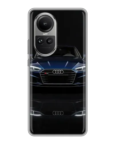 Чохол для OPPO Reno 10 з картинкою «Audi — нічне відображення»
