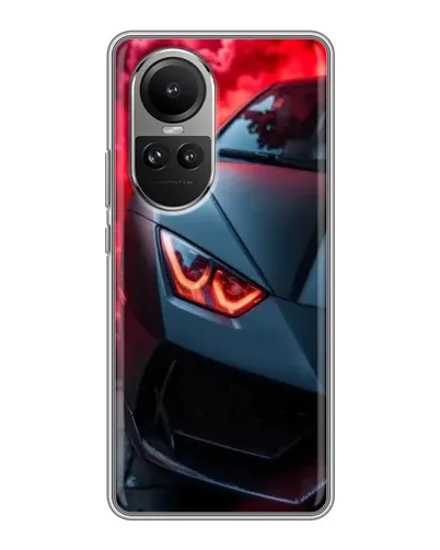 Чохол для OPPO Reno 10 з картинкою «Lamborghini червоне сяйво»