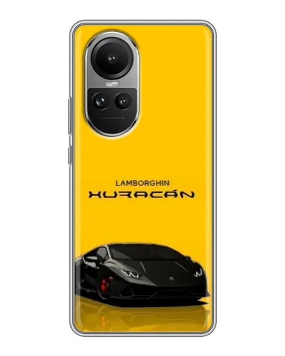 Чохол для OPPO Reno 10 з картинкою «Lamborghini Huracan чорний»