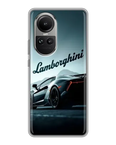 Чохол для OPPO Reno 10 з картинкою «Класичний Lamborghini надпис»