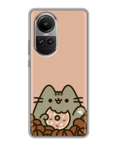 Чехол для OPPO Reno 10 с картинкой «Кофейный Пушин»