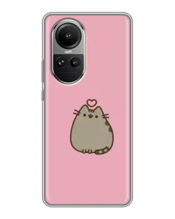 Чехол для OPPO Reno 10 с картинкой «Pusheen сердце» Чехол для OPPO Reno 10 с картинкой «Pusheen сердце»