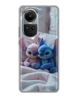 Чохол для OPPO Reno 10 з картинкою «Плюшеві Стіч Ангел»