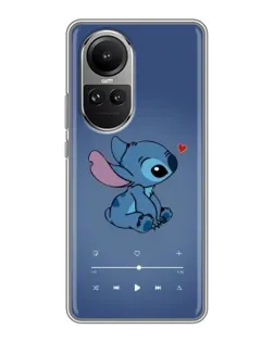 Чохол для OPPO Reno 10 з картинкою «Музичний Stitch»