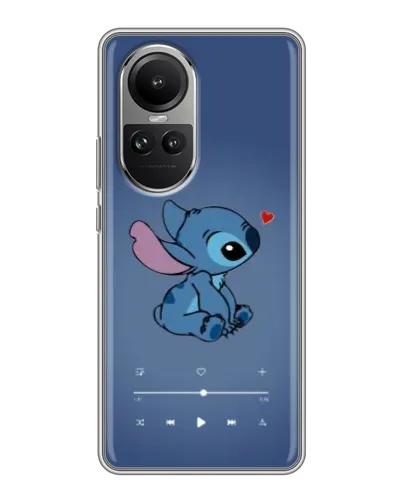 Чехол для OPPO Reno 10 с картинкой «Музыкальный Stitch» Чехол для OPPO Reno 10 с картинкой «Музыкальный Stitch»