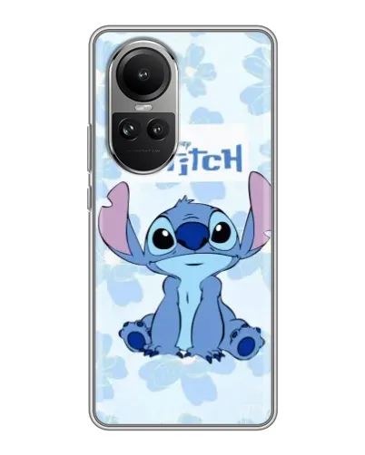 Чехол для OPPO Reno 10 с картинкой «Stitch среди цветов» Чехол для OPPO Reno 10 с картинкой «Stitch среди цветов»