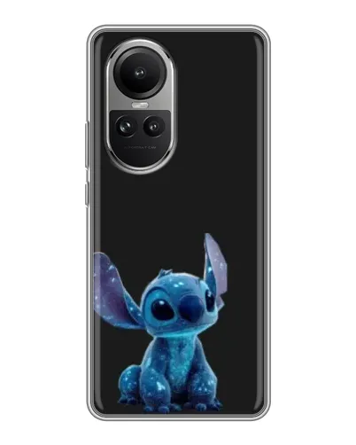 Чехол для OPPO Reno 10 с картинкой «Стич на черном» Чехол для OPPO Reno 10 с картинкой «Стич на черном»