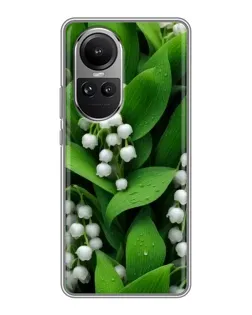Чохол для OPPO Reno 10 з картинкою «Конвалії в зелені»