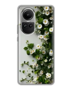Чохол для OPPO Reno 10 з картинкою «Гілка дрібних білих квітів»