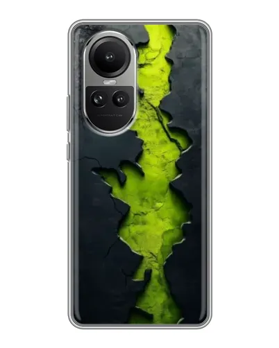 Чохол для OPPO Reno 10 з картинкою «Салатовий розлом скелі»