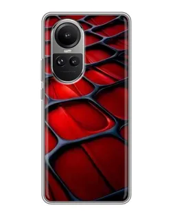 Чохол для OPPO Reno 10 з картинкою «Червона глянцева сітка»