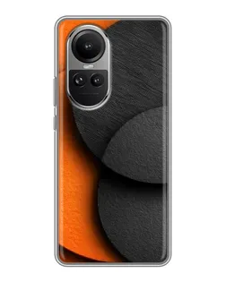 Чохол для OPPO Reno 10 з картинкою «Геометрія помаранчевих кіл»