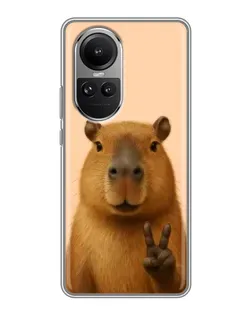 Чохол для OPPO Reno 10 з картинкою «Капібара вікторія»