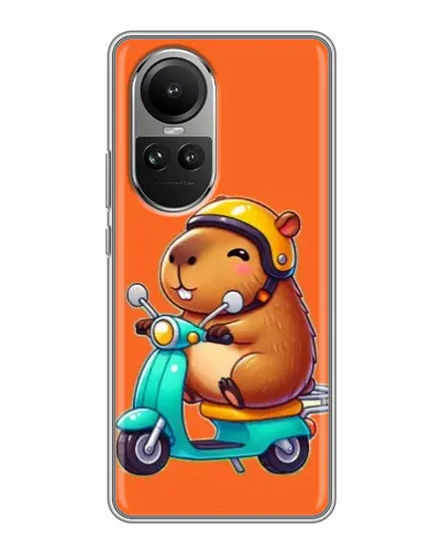 Чехол для OPPO Reno 10 с картинкой «Капибара на скутере» Чехол для OPPO Reno 10 с картинкой «Капибара на скутере»