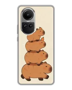 Чохол для OPPO Reno 10 з картинкою «Вежа з капібар»