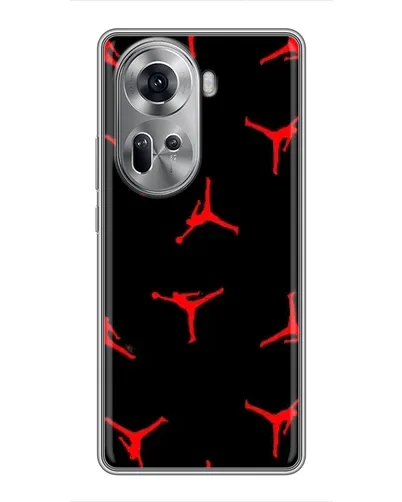 Чехол для OPPO Reno 11 5G с картинкой «Jordan Red Pattern» Чехол для OPPO Reno 11 5G с картинкой «Jordan Red Pattern»
