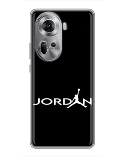 Чехол для OPPO Reno 11 5G с картинкой «Jordan White Logo»