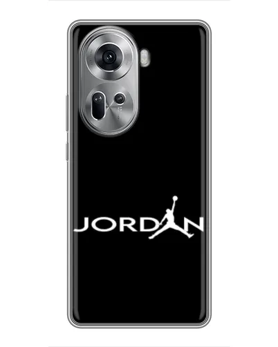 Чехол для OPPO Reno 11 5G с картинкой «Jordan White Logo» Чехол для OPPO Reno 11 5G с картинкой «Jordan White Logo»