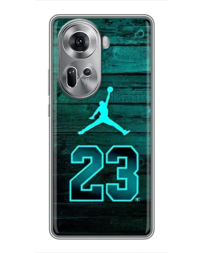 Чехол для OPPO Reno 11 5G с картинкой «Jordan Cyan 23» Чехол для OPPO Reno 11 5G с картинкой «Jordan Cyan 23»